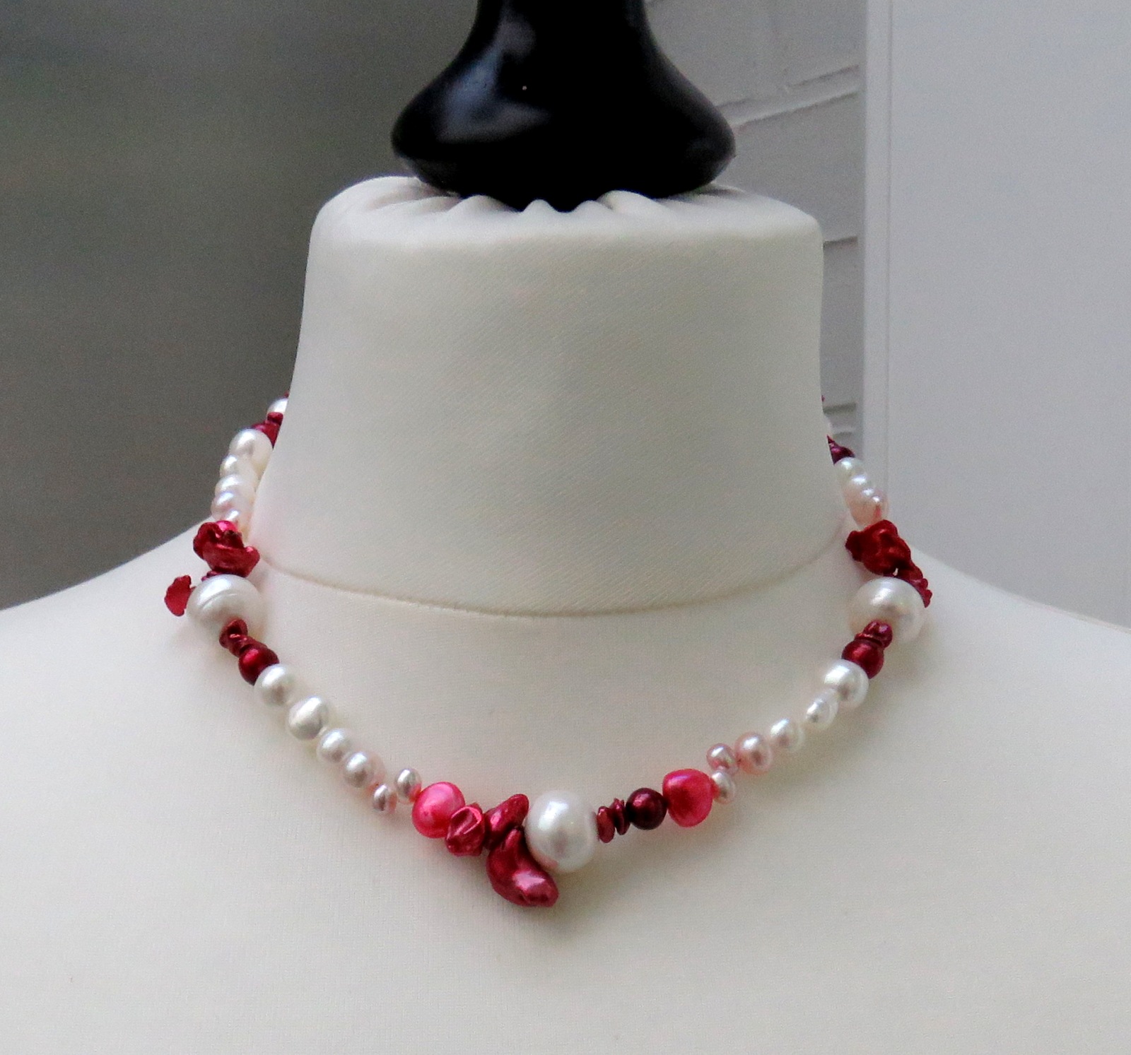 IMG_4825-4463IRRssNx5Kccj8 Ming Perlen Keshi Perlen Unikat Süßwasserperlen Unikat WOW Collier handmade 4463