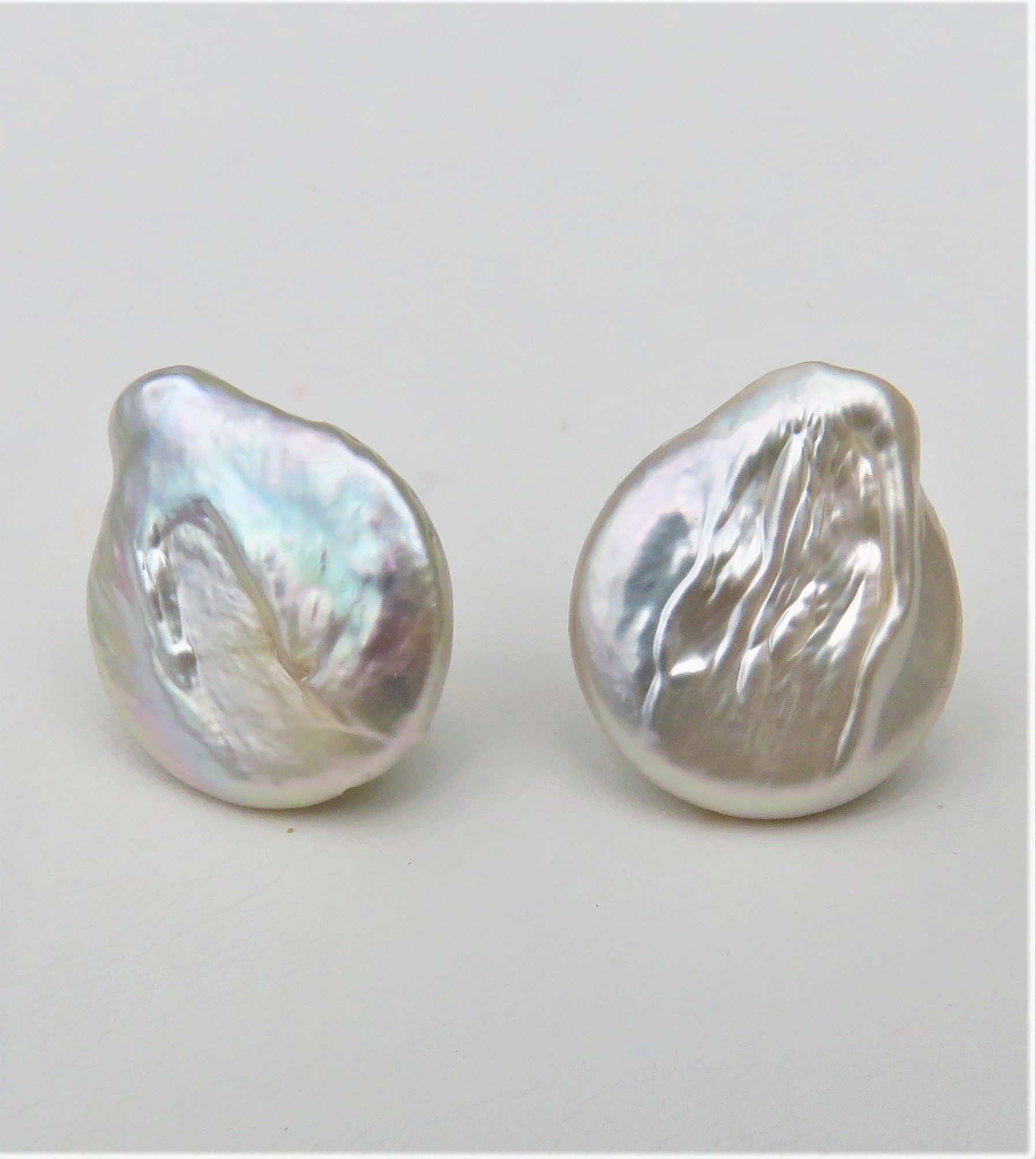 IMG_9002-2 Perlen Ohrringe Coin Perlen Ohrringe Süßwasser Perlen Unikat Ohrstecker 4810