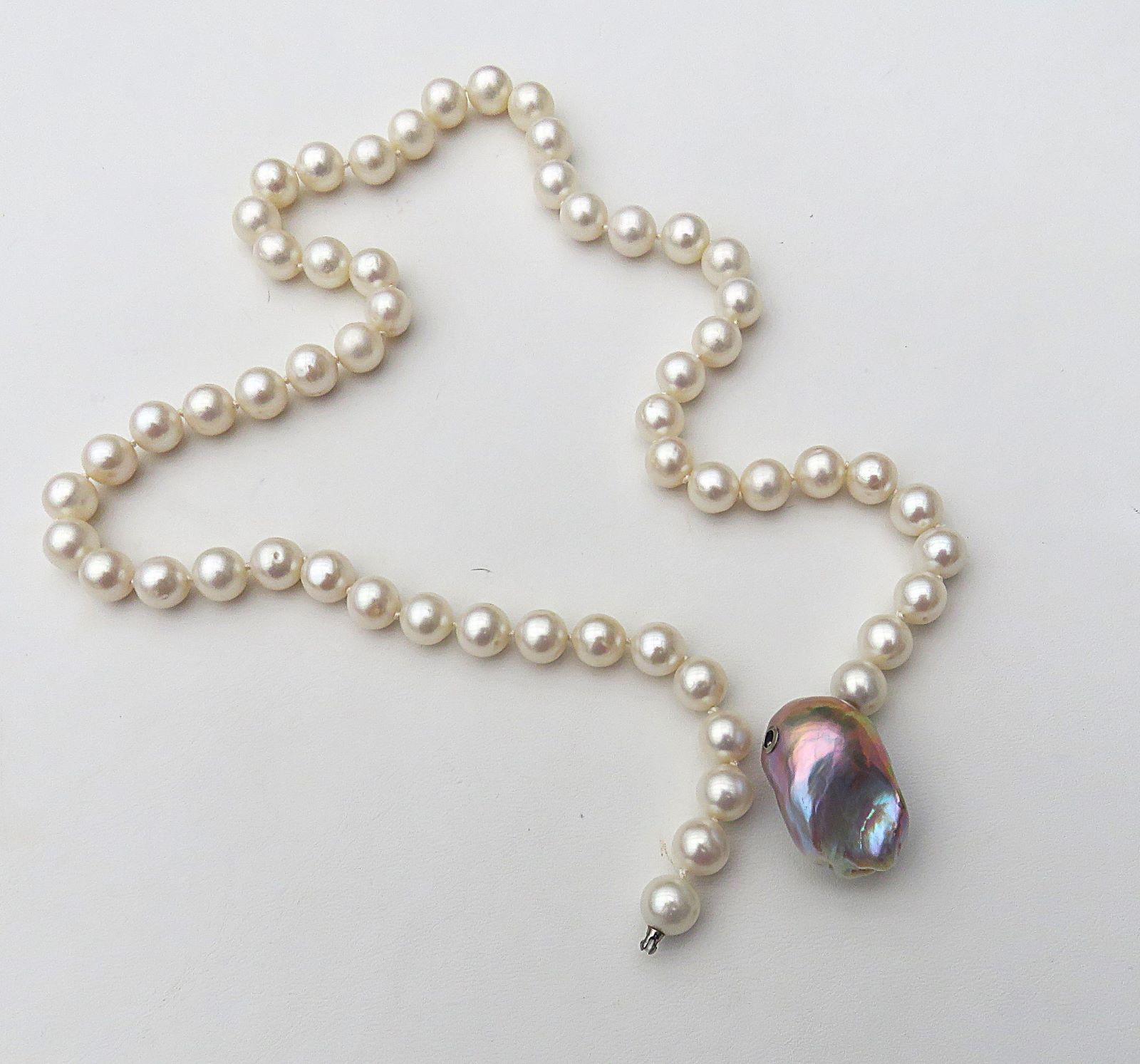 Süßwasserperlen  Wechselschließen Unikat Collier 5508