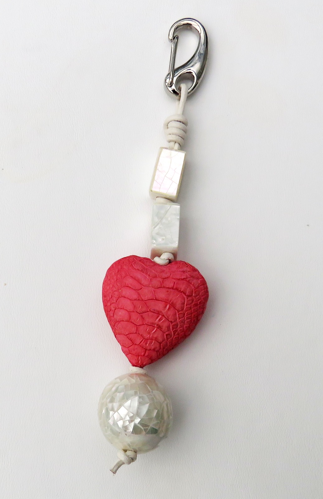 IMG_4680-3-4455 Perlmutt Leder Taschen oder Schlüssel Anhänger Unikat handgefertigt 4455