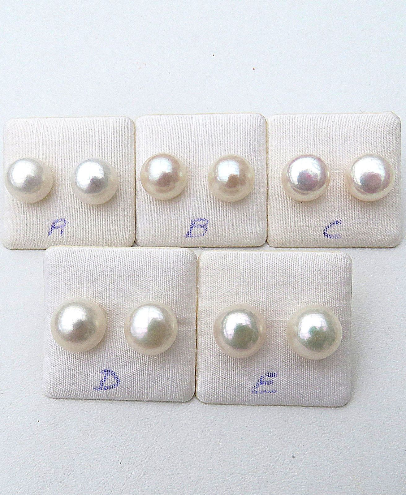 Süßwasser Perlen Ohrstecker Bouton Perlen AAAA  Sterlingsilber 11,5 12 mm 5716