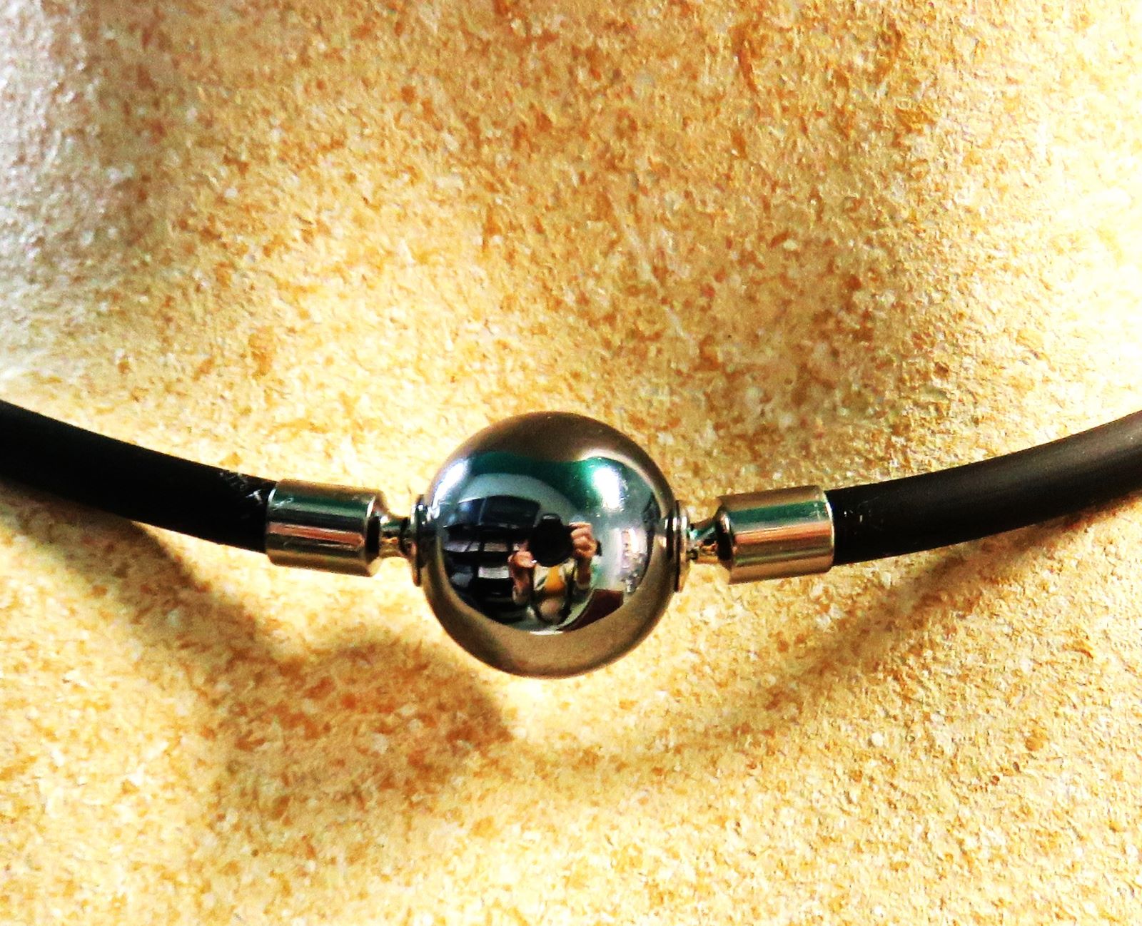 IMG_4834Q4sviaCt4l99z Herrencollier Kautschuk mit Silicium Wechselschließe Unikat handgefertigt 5336