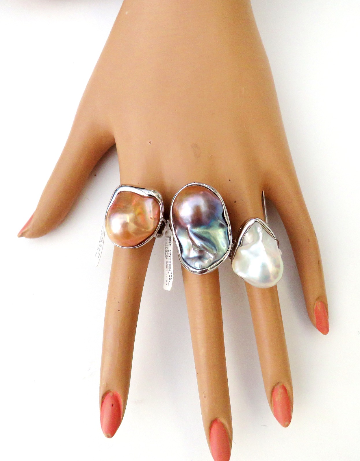 IMG_8204-4581 Süßwasser Perlen Ring Ming Perlen Ring handgefertigt Sterlingsilber rhodiniert 4581