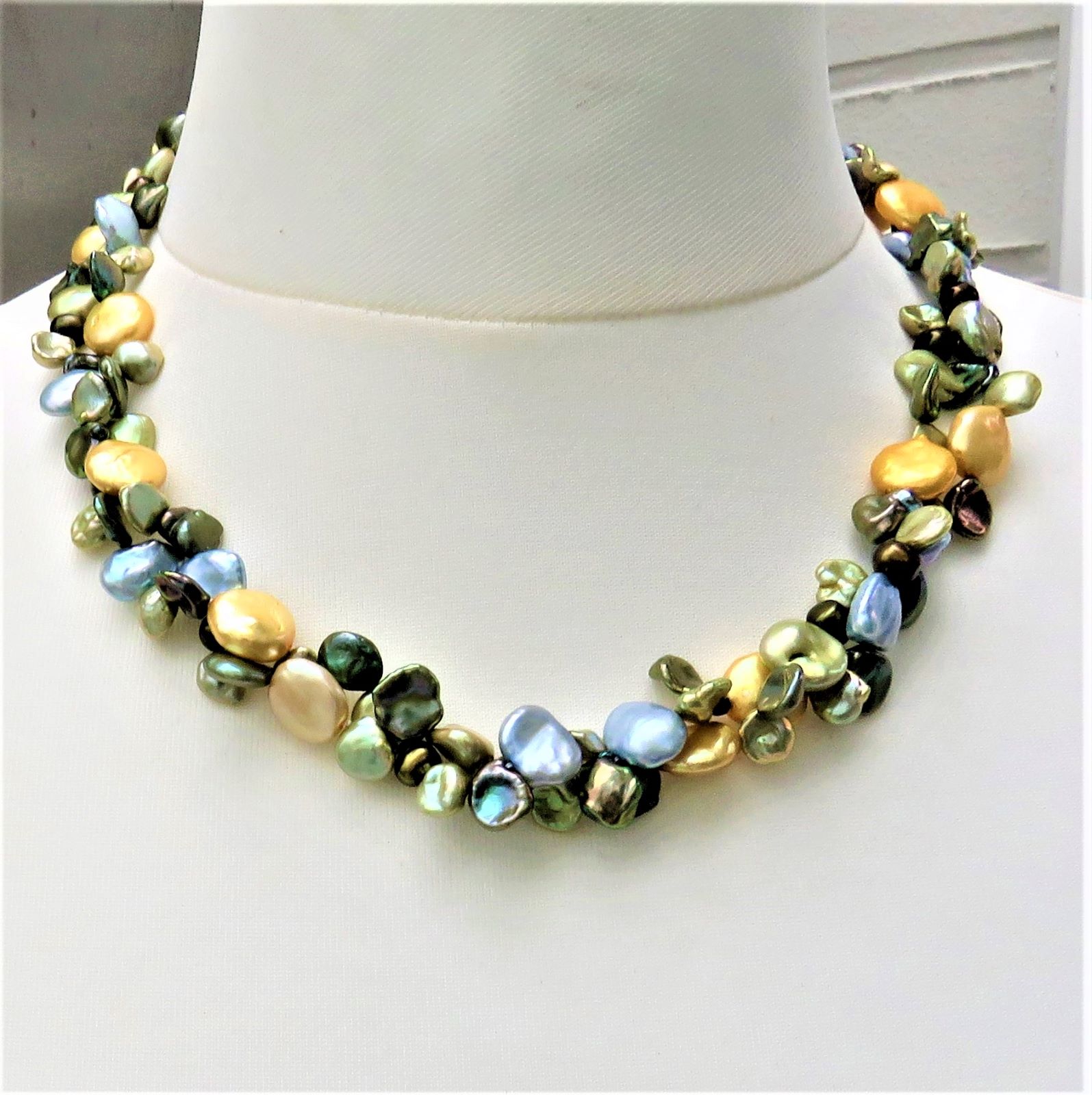 IMG_3881-3-5253 Keshiperlen Kette Perlen Unikat Kette Perlen Coinperlen Kette 2-reihig  5253