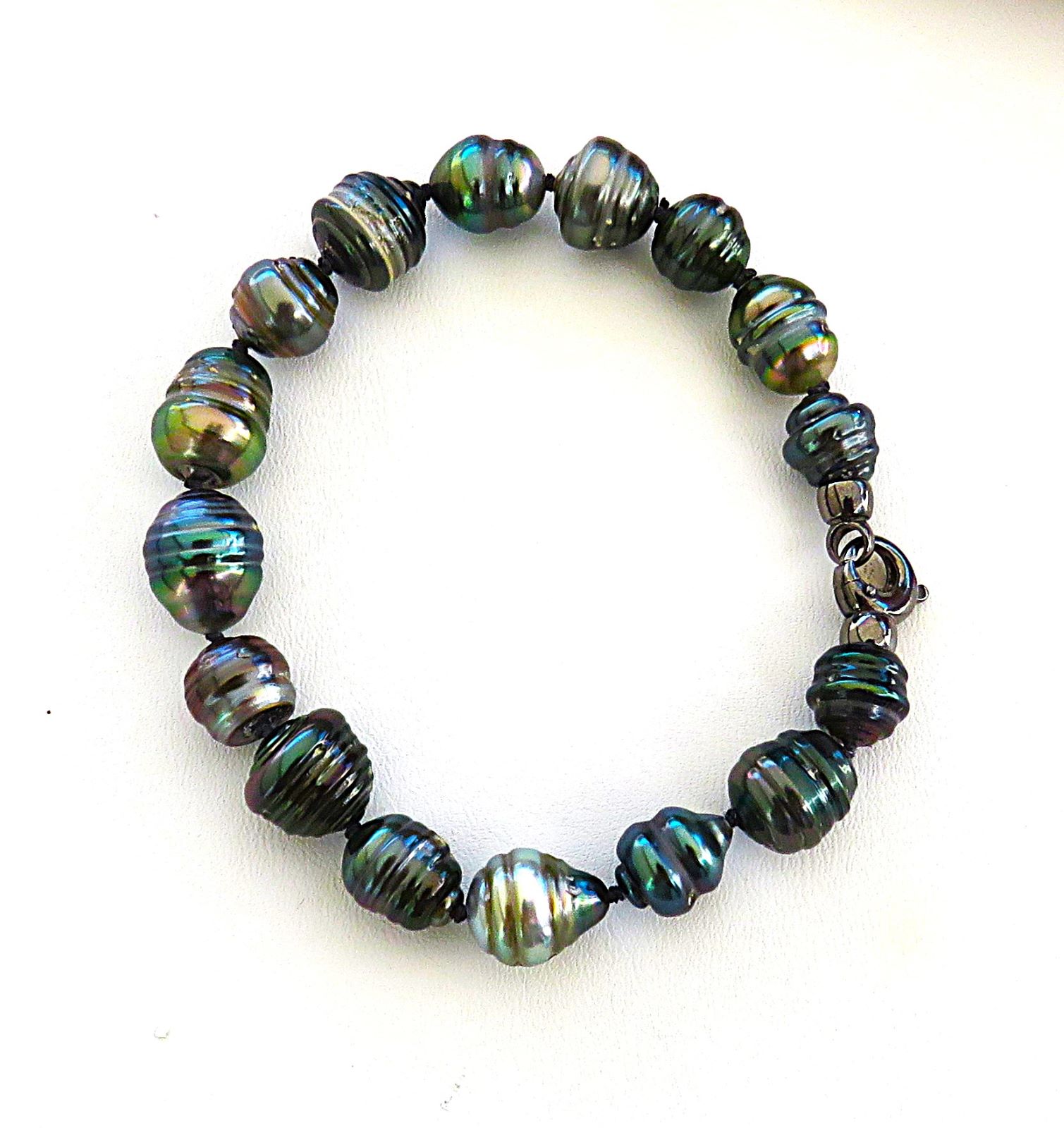 IMG_5794 Tahiti Perlen Armband Unikat Tahiti Perlen barock Armband 9-12 mm handmade 5413
