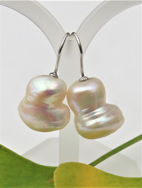 Süßwasserperlen Ohrringe Perlen Ohrhänger Unikat Ohrringe handgefertigt 5088