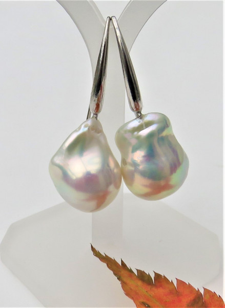 Süßwasserperlen Ohrringe Perlen Ohrhänger Unikat Ohrringe handgefertigt 5089