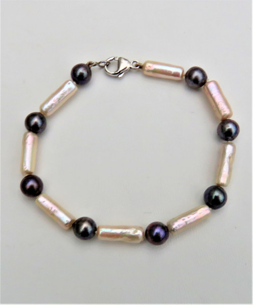Perlen Armband Akoya Perlen und Süßwasserperlen Armband Unikat handmade 5233