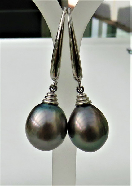 Tahiti Perlen Ohrringe Perlenohrringe Unikat Perlen Ohrringe handgefertigt 5101 