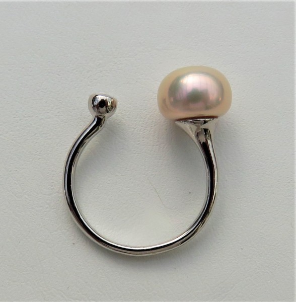 Perlen Ring passende Perlen Ohrstecker Bouton Perlen Ring Sterlingsilber 4766
